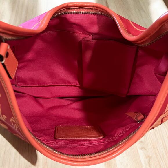 Y2K Coach F14480 Horse & Carriage Sateen Hobo Bag & Pleated Wristlet - Picture 6 of 14